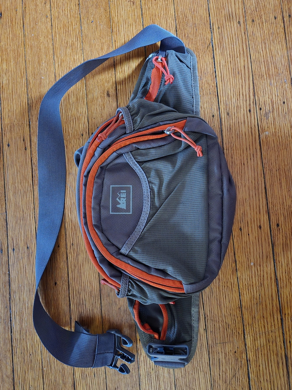 REI Gray and Orange Sling Waist Pack